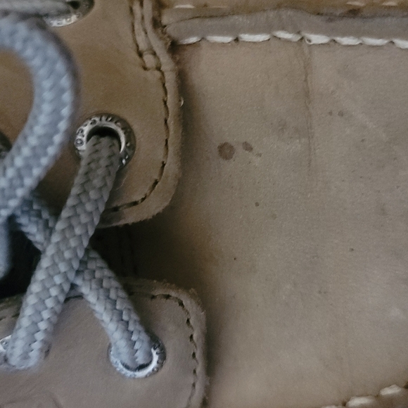 Kids sperry boat shoes. A few stains as shown in photos tons of life left! - Picture 5 of 8